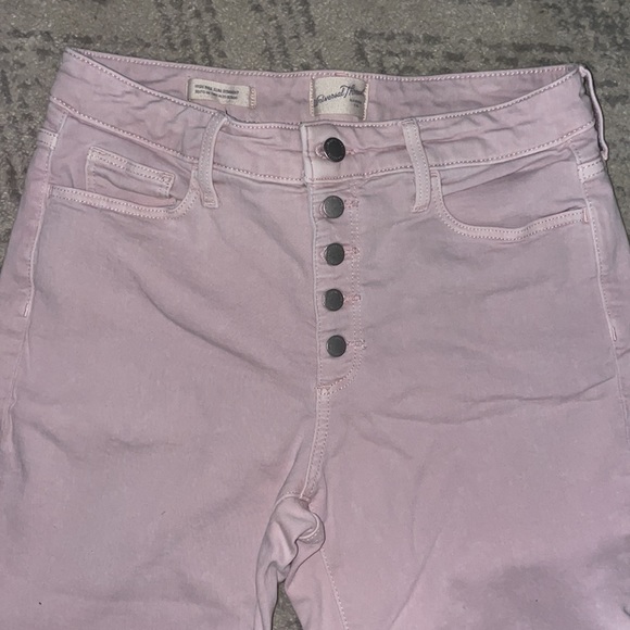 High Rise Slim Straight Pink Universal Thread Women’s Jeans - Picture 3 of 4